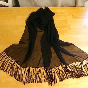 SHEER SCARF/ SHAWL. 67" LONG. Roughly 20" WIDE.